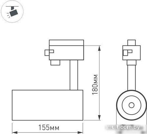 Трековый светильник Arlight LGD-ZEUS-2TR-R67-10W Warm3000 025908(1)