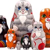 Развивающая игра Брестская Матрешка Коты (набор 7 шт)