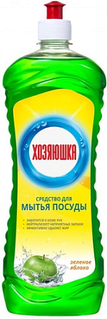 Средство для мытья посуды Хозяюшка Зеленое яблоко 900 мл
