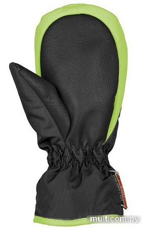 Варежки Reusch Ben mitten 4685408-0716 (р-р 3, mitten black/neon green inch)