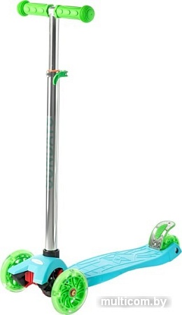 Самокат Sundays KB02D (голубой/зеленый)
