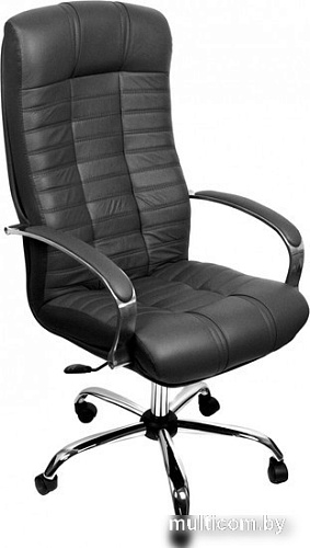 Офисное кресло Деловая обстановка Атлант Хром СХН кожа (черный)