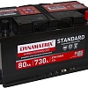 Автомобильный аккумулятор Dynamatrix Standard R+ 730A (80 А·ч)