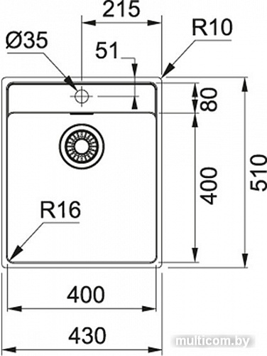 Кухонная мойка Franke Maris MRX 210-40 TL 127.0544.021