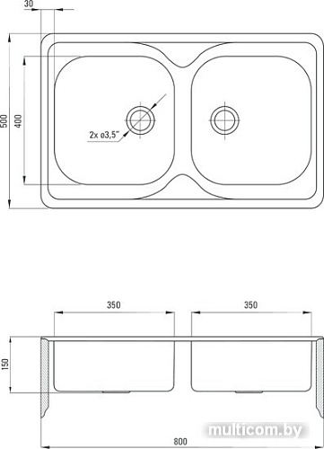 Кухонная мойка Deante Soul ZYU 3203 (оформление)