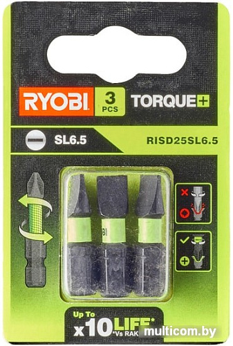Набор бит Ryobi RISD25SL6.5 (3 предмета)