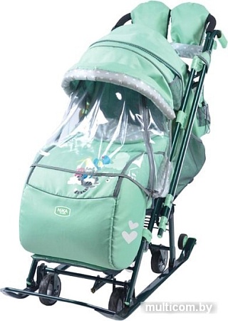 Санки-коляска Nika Наши детки 5-2 НДТ5-2/3 (мятный)