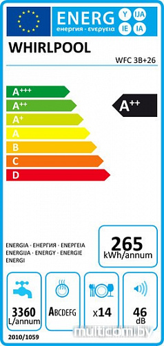 Посудомоечная машина Whirlpool WFC 3B+26