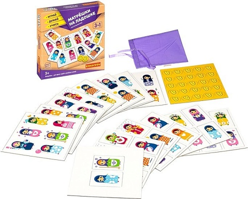 Развивающая игра Bondibon Матрешки на ладошке ВВ4247
