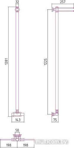 Полотенцесушитель Сунержа Лайк EU50 1200x50 00-0213-1200