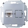 Розетка телефонная Simon 1591480-033 (алюминий)