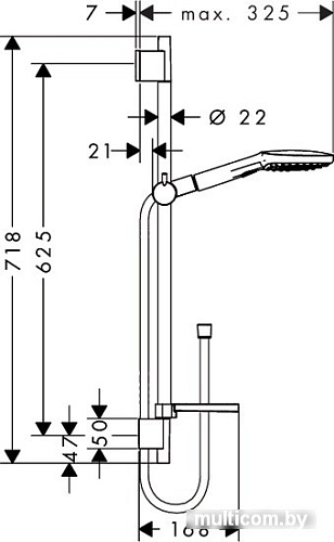 Душевой гарнитур Hansgrohe Raindance Select E 120 (26620000)