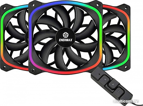 Вентилятор для корпуса Enermax SquA RGB (черный) UCSQARGB12P-BP3