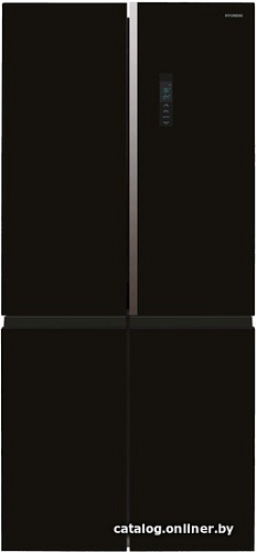 Четырёхдверный холодильник Hyundai CM5084FGBK (черное стекло)