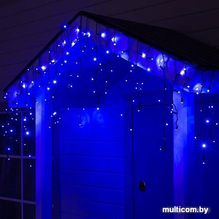 Бахрома Luazon 3x0.6 м 160 LED 3584196 (черный ПВХ провод, синий)