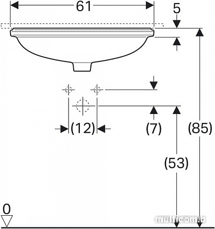 Умывальник Geberit VariForm 500.759.01.2