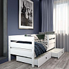 Кровать-тахта EcoWood Атланта 80x160 с ящиками ECO.001.00051.80-160.W