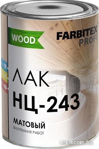 Лак Farbitex Profi Wood НЦ-243 1.7 кг (матовый)