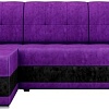 Угловой диван Mebelico Честер 61108 (левый, велюр, фиолетовый/черный)