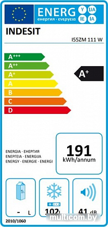 Однокамерный холодильник Indesit I55ZM 111 W