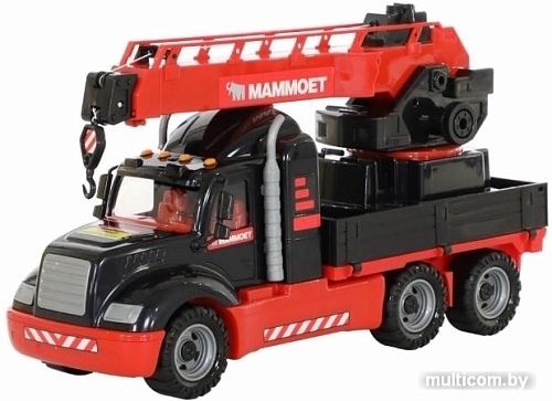 Игрушечный транспорт Полесье Автомобиль-кран с поворотной платформой 56771