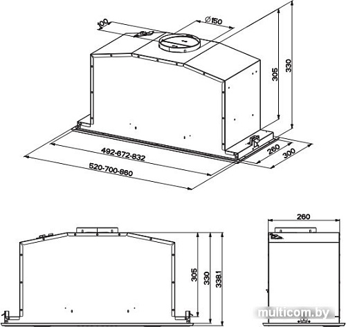 Кухонная вытяжка Smeg KICGR52X