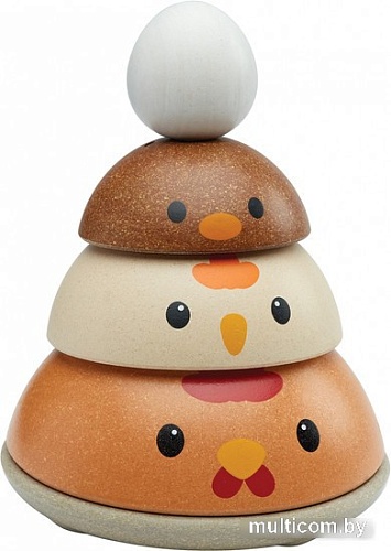 Пирамидка Plan Toys Курочки 5485