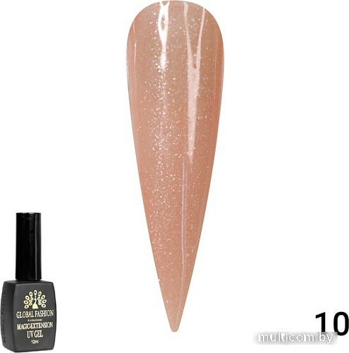 Гель Global Fashion Magic-Extension №10 с шиммером 12 мл