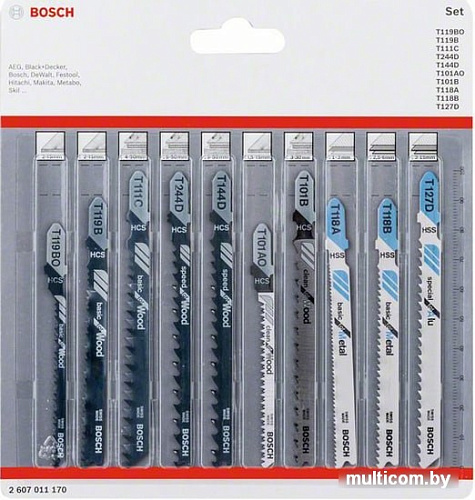 Набор оснастки Bosch 2607011170 (10 предметов)