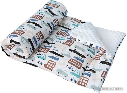 Плед Amarobaby Растем вместе. Трасса 85x95 (коричневый/синий)