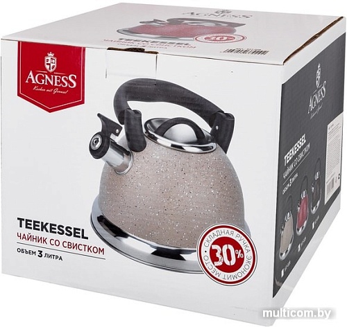 Чайник со свистком Agness 937-030