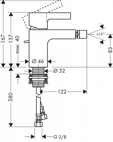 Смеситель Hansgrohe Metris S 31261000