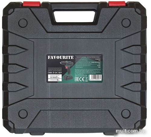 Дрель-шуруповерт Favourite OBS 21 DC Set Promo (с 2-мя АКБ, кейс)
