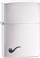 Зажигалка Zippo Pipe Brushed Chrome 200PL-000063