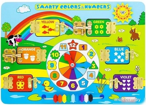 Бизиборд Alatoys Smarty colors & Numbers ВВ501