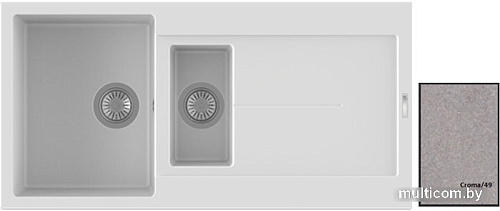 Кухонная мойка Longran Enigma ENG1000.500 15 (croma/49)