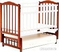 Детская кроватка Bambini 02 (светлый орех/белый)
