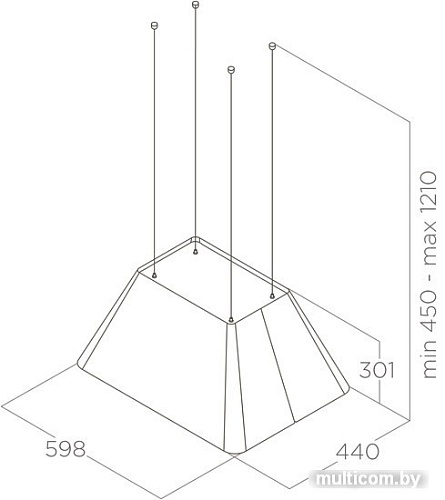 Кухонная вытяжка Elica Ikona Light IX/F/60 PRF0165071