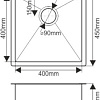 Кухонная мойка Melana ProfLine D4545HG (сатин золотой, глубина 22 см, сталь 1.2 мм)