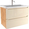 ЗОВ Тумба под умывальник Эридан 60 (беж глянец/дуб)