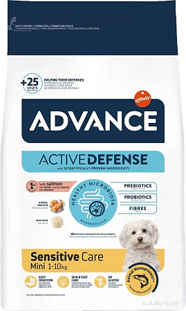 Сухой корм для собак Advance Mini Sensitive с лососем и рисом 7 кг