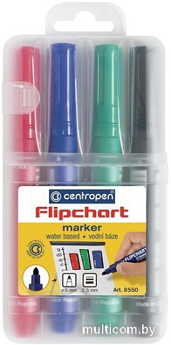 Набор маркеров Centropen Flipchart 8550/04 (4шт)