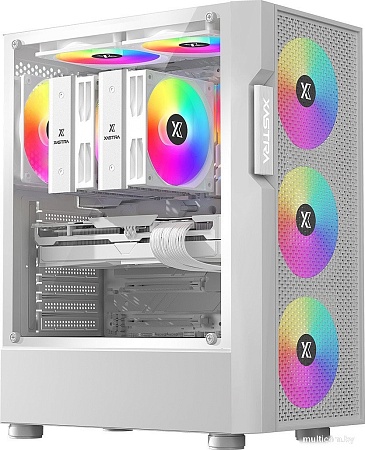 Корпус XASTRA A302 4FRGB WH (белый)