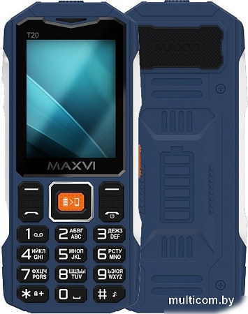 Кнопочный телефон Maxvi T20 (синий)