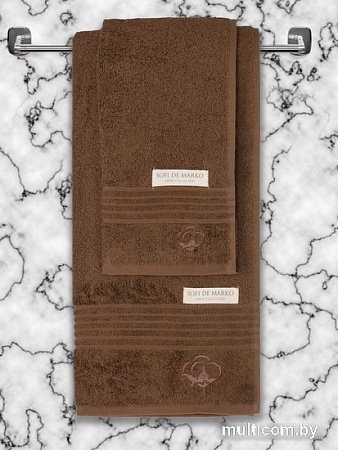 Набор полотенец Sofi De MarkO Nicole 50х90 70х140 Пол-Нк-кф-КТ (кофейный)