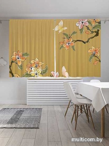 Комплект штор JoyArty Цветочное дыхание Oxford DeLux 1.45x1.8 м (2 шт)