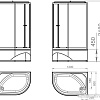 Душевая кабина Domani-Spa Delight 128 High 120x80 R (сатин-матированное стекло/белый)