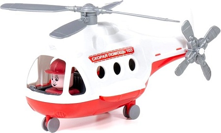 Игрушечный транспорт Полесье Вертолет-скорая помощь Альфа 68668 (белый)