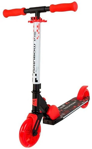 Двухколесный детский самокат Tech Team Rainbow 145 (черный/красный)