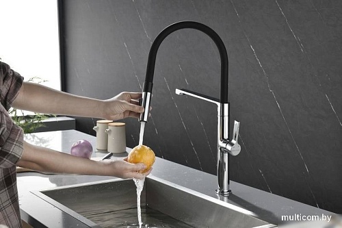 Смеситель Paulmark Barrel BA214029-CR (хром/черный)